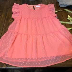 Pink Lily Kids Casual Dress - Coral